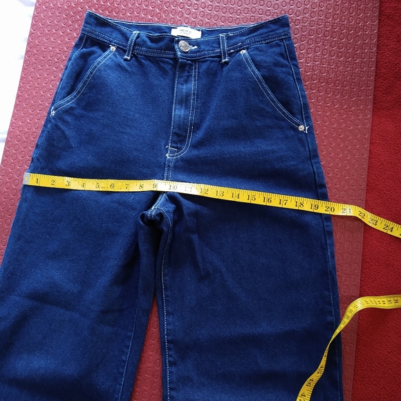 Forever 21 wide leg high rise denim jeans cropped size 27 - Picture 11 of 15